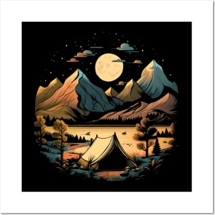 Camping Under The Stars Outdoor Posters and Art